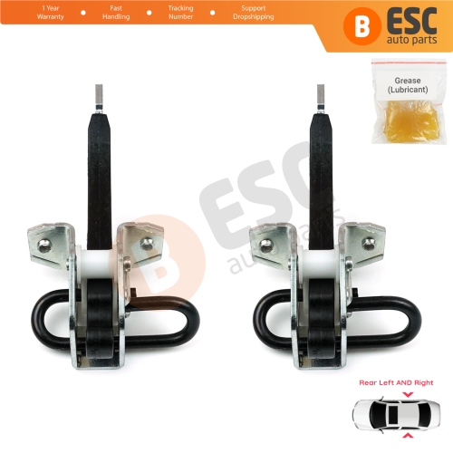 2 Pieces Rear Door Hinge Brake Stop Check Strap Limiter for BMW 7 Series E38 Sedan 1994-2001 51228234605 