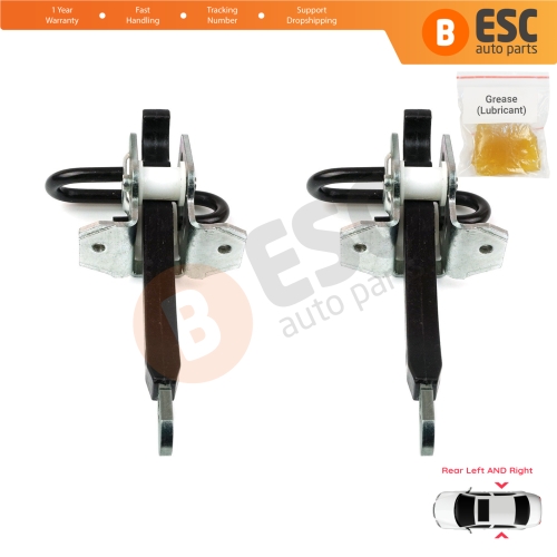 2 Pieces Rear Door Hinge Brake Stop Check Strap Limiter for BMW 7 Series E38 Sedan 1994-2001 51228234605 
