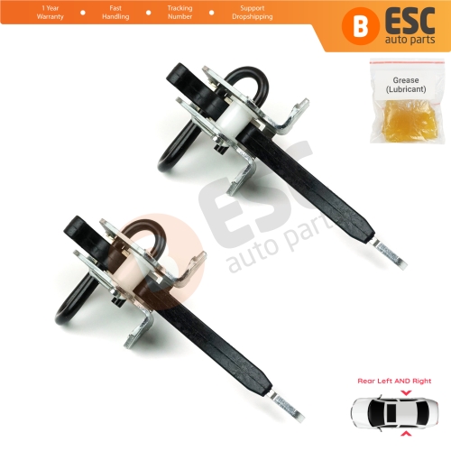 2 Pieces Rear Door Hinge Brake Stop Check Strap Limiter for BMW 7 Series E38 Sedan 1994-2001 51228234605 
