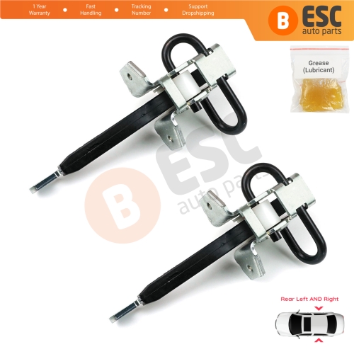 2 Pieces Rear Door Hinge Brake Stop Check Strap Limiter for BMW 7 Series E38 Sedan 1994-2001 51228234605 