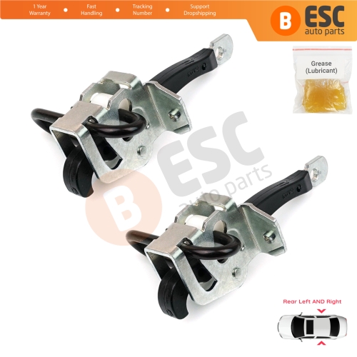 2 Pieces Rear Door Hinge Brake Stop Check Strap Limiter for BMW 7 Series E38 Sedan 1994-2001 51228234605 