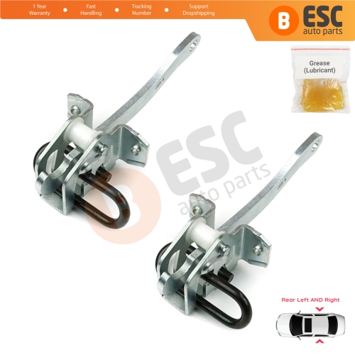 2 Pieces Rear Door Hinge Brake Stop Check Strap Limiter for BMW 7 Series E38 1994-2001 51228171672