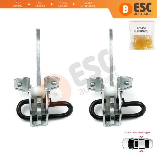 2 Pieces Rear Door Hinge Brake Stop Check Strap Limiter for BMW 7 Series E38 1994-2001 51228171672