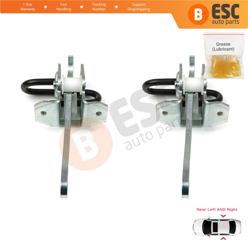 2 Pieces Rear Door Hinge Brake Stop Check Strap Limiter for BMW 7 Series E38 1994-2001 51228171672