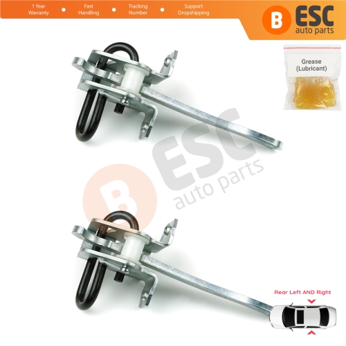 2 Pieces Rear Door Hinge Brake Stop Check Strap Limiter for BMW 7 Series E38 1994-2001 51228171672