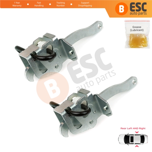 2 Pieces Rear Door Hinge Brake Stop Check Strap Limiter for BMW 7 Series E38 1994-2001 51228171672