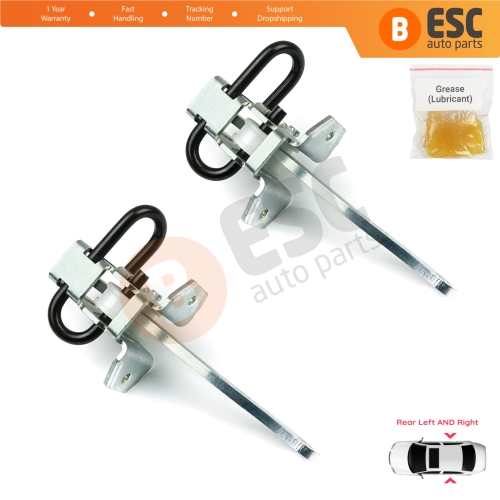 2 Pieces Rear Door Hinge Brake Stop Check Strap Limiter for BMW 7 Series E38 1994-2001 51228171672