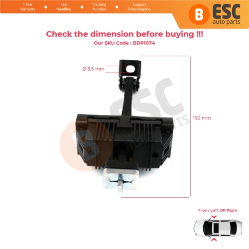 Front Door Hinge Brake Stop Check Strap Limiter 51217141024 for BMW X5 E70 X6 E71 72