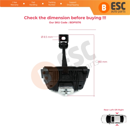 2 Pieces Rear Door Hinge Brake Stop Check Strap Limiter for BMW X5 E53 1999-2006 5122840256