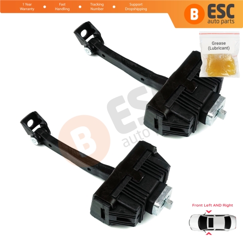 2 Pieces Front Door Hinge Brake Stop Check Strap Limiter for BMW 5 Series E60 E61 2001-2010 4/5-Door 51217176804