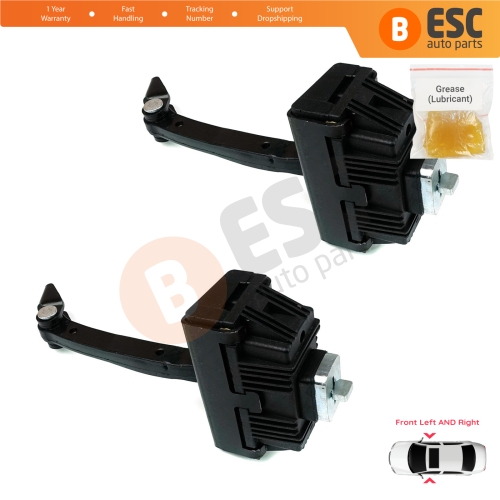 2 Pieces Front Door Hinge Brake Stop Check Strap Limiter for BMW 5 Series E60 E61 2001-2010 4/5-Door 51217176804