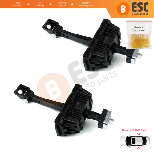 2 Pieces Rear Door Hinge Brake Stop Check Strap Limiter for BMW 5 Series E60 E61 2001-2010 4/5-Door 51227176805