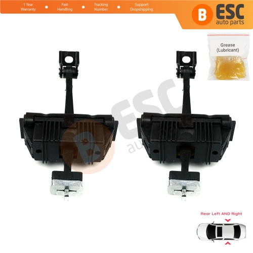 2 Pieces Rear Door Hinge Brake Stop Check Strap Limiter for BMW 5 Series E60 E61 2001-2010 4/5-Door 51227176805