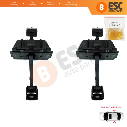 2 Pieces Rear Door Hinge Brake Stop Check Strap Limiter for BMW 5 Series E60 E61 2001-2010 4/5-Door 51227176805