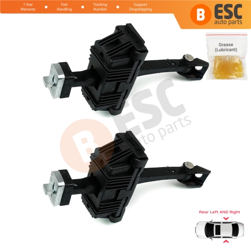 2 Pieces Rear Door Hinge Brake Stop Check Strap Limiter for BMW 5 Series E60 E61 2001-2010 4/5-Door 51227176805