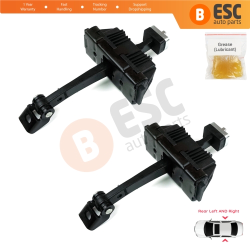 2 Pieces Rear Door Hinge Brake Stop Check Strap Limiter for BMW 5 Series E60 E61 2001-2010 4/5-Door 51227176805