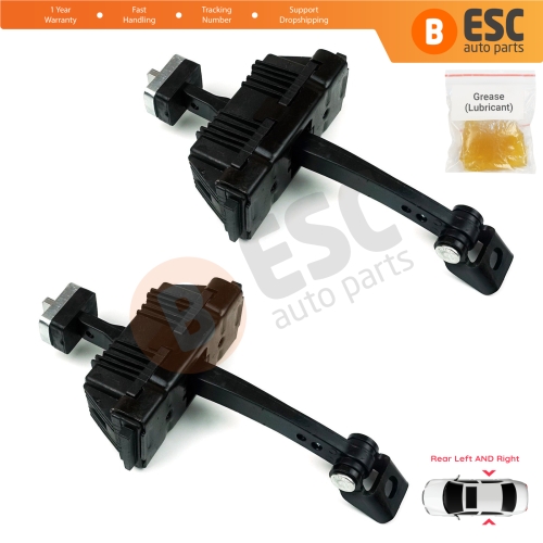 2 Pieces Rear Door Hinge Brake Stop Check Strap Limiter for BMW 5 Series E60 E61 2001-2010 4/5-Door 51227176805