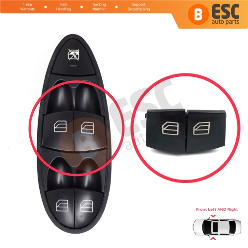 Driver Window Control Panel Switch Button Cover For Mercedes E Class W211 S211 CLS Coupe C219 2118210058 