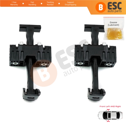 2 Pieces Front Door Hinge Brake Stop Check Strap Limiter for BMW 1 Series E87 2004-2013 5-Door HB 51217176809 