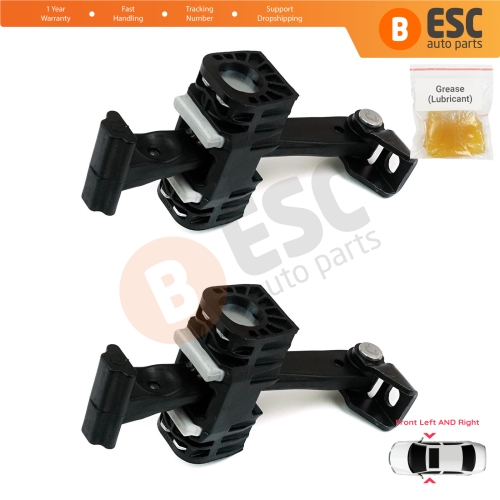 2 Pieces Front Door Hinge Brake Stop Check Strap Limiter for BMW 1 Series E87 2004-2013 5-Door HB 51217176809 