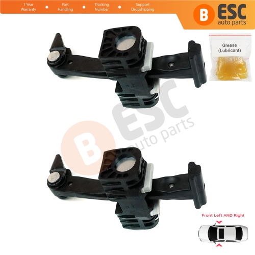 2 Pieces Front Door Hinge Brake Stop Check Strap Limiter for BMW 1 Series E87 2004-2013 5-Door HB 51217176809 
