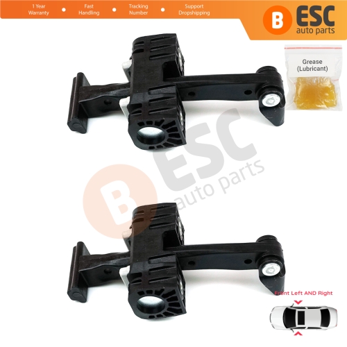 2 Pieces Front Door Hinge Brake Stop Check Strap Limiter for BMW 1 Series E87 2004-2013 5-Door HB 51217176809 