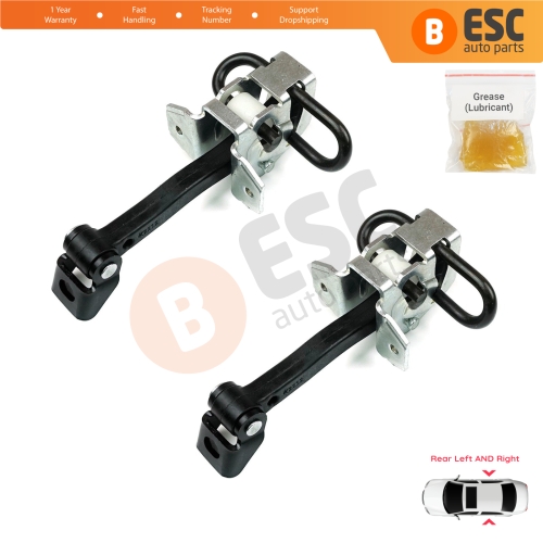 2 Pieces Rear Door Hinge Brake Stop Check Strap Limiter for BMW 3 E46 1997-2006 Saloon Estate 51228160963