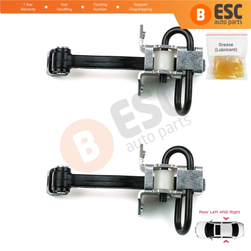 2 Pieces Rear Door Hinge Brake Stop Check Strap Limiter for BMW 3 E46 1997-2006 Saloon Estate 51228160963