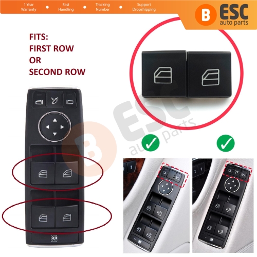2 Pieces Master Window Switch Button Cover Cap For Mercedes W204 W212 S212 A207 C207 X204 W176 W246 C117 X117 X166  X156 W166 2049055402