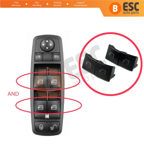 Master Driver Switch Left Right Window Button Cover Cap For Mercedes A Class W169 B Class W245 A1698206410