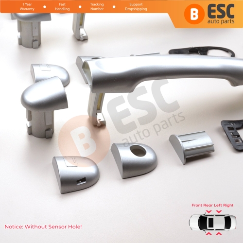 4 Pieces Exterior Door Handle Chrome Color 806B02596R For Renault Fluence Megane 3 Clio 4 Scenic 3 Captur 1