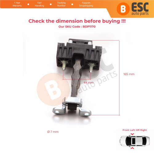 Front Door Catch Hinge Brake Stop Check Strap Limiter 60690659 for Alfa Romeo 159 2004–2011