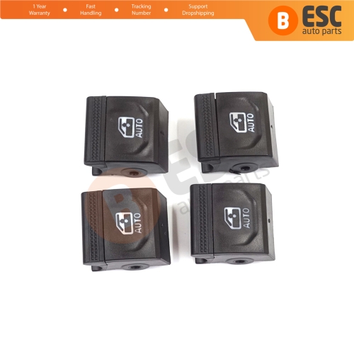 4 Pieces Window Lifter Switch Repair Button Cover for Renault Clio MK5 Captur MK2 5-Doors 254107073R