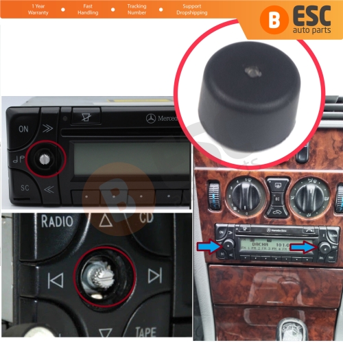 Radio Audio Cassette Tape Player Navigation Turn Knob Button For Mercedes Becker Audio 30 APS A2088200285