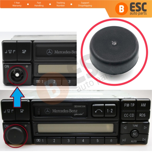 Radio Knob For Mercedes Becker Special W201 190 202 208 126 124 140 210 R129 A0038205686