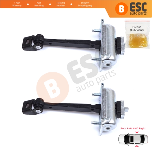 2 Pieces Rear Door Hinge Stop Check Strap Limiter for Vauxhall Opel Corsa D S07 2006-2014 13181961 