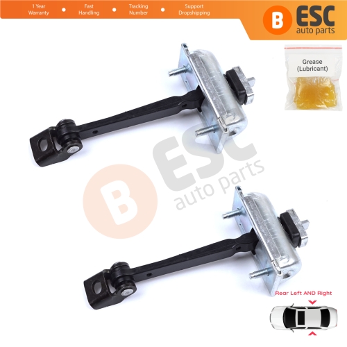 2 Pieces Rear Door Hinge Stop Check Strap Limiter for Vauxhall Opel Corsa D S07 2006-2014 13181961 
