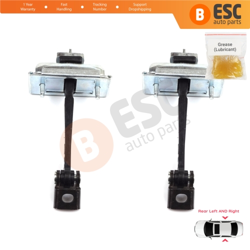 2 Pieces Rear Door Hinge Stop Check Strap Limiter for Vauxhall Opel Corsa D S07 2006-2014 13181961 