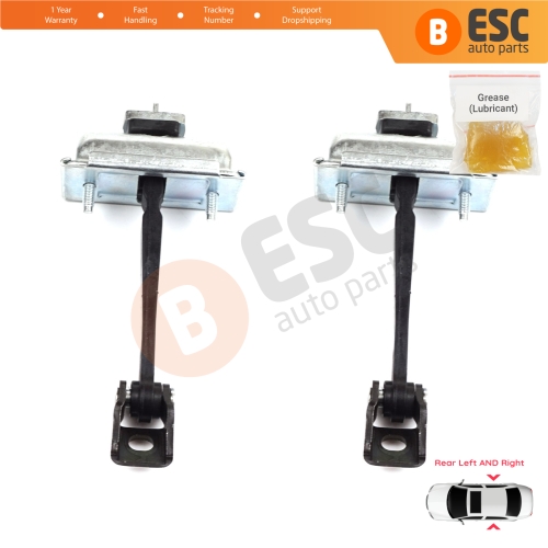 2 Pieces Rear Door Hinge Stop Check Strap Limiter for Vauxhall Opel Corsa D S07 2006-2014 13181961 