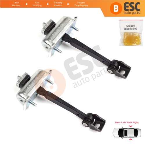 2 Pieces Rear Door Hinge Stop Check Strap Limiter for Vauxhall Opel Corsa D S07 2006-2014 13181961 