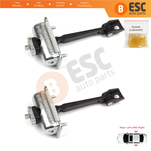 2 Pieces Rear Door Hinge Stop Check Strap Limiter for Vauxhall Opel Corsa D S07 2006-2014 13181961 