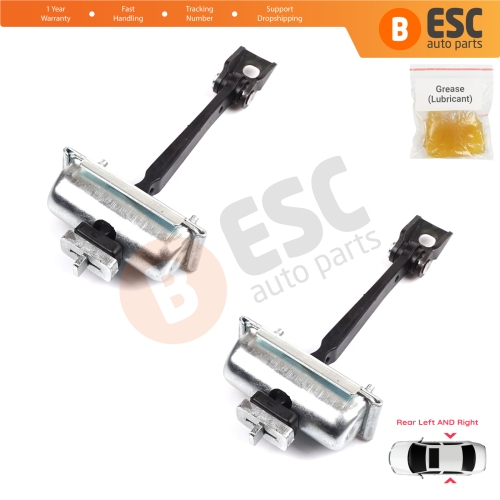 2 Pieces Rear Door Hinge Stop Check Strap Limiter for Vauxhall Opel Corsa D S07 2006-2014 13181961 