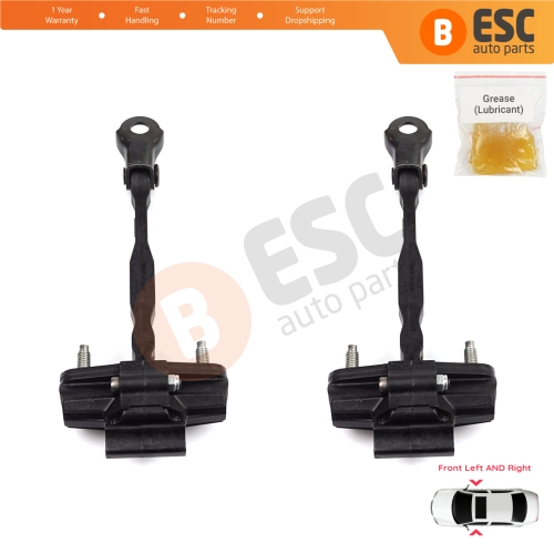 2 Pieces Front Door Hinge Stop Check Strap Limiter for Vauxhall Opel Astra K B16 Crossland X Cruze 2016-2019 Buick Verano 13456270