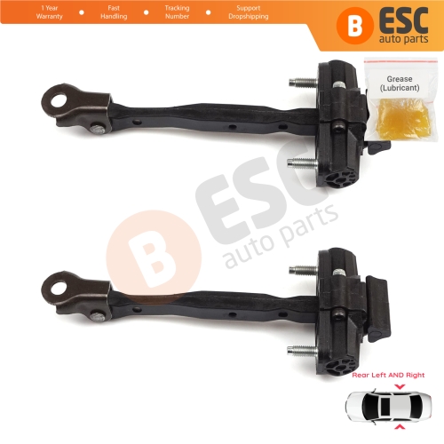 2 Pieces Rear Door Hinge Stop Check Strap Limiter for Vauxhall Opel Astra K B16 Crossland X Cruze 2016-2019 Buick Verano 13456270