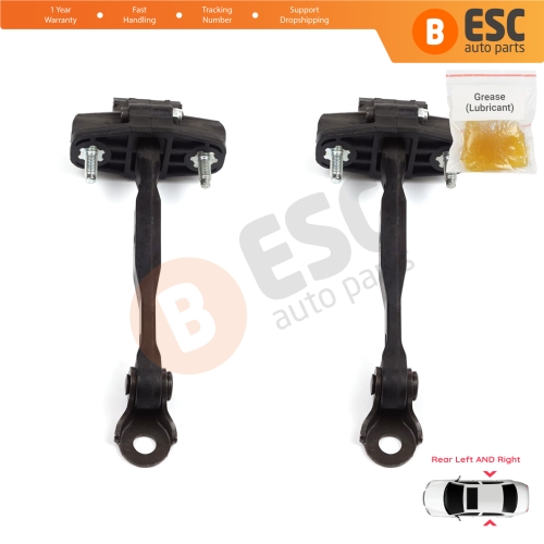 2 Pieces Rear Door Hinge Stop Check Strap Limiter for Vauxhall Opel Astra K B16 Crossland X Cruze 2016-2019 Buick Verano 13456270