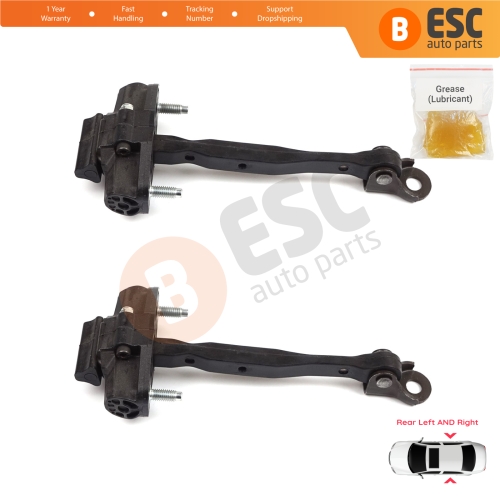 2 Pieces Rear Door Hinge Stop Check Strap Limiter for Vauxhall Opel Astra K B16 Crossland X Cruze 2016-2019 Buick Verano 13456270