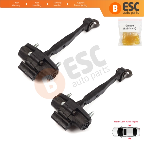 2 Pieces Rear Door Hinge Stop Check Strap Limiter for Vauxhall Opel Astra K B16 Crossland X Cruze 2016-2019 Buick Verano 13456270