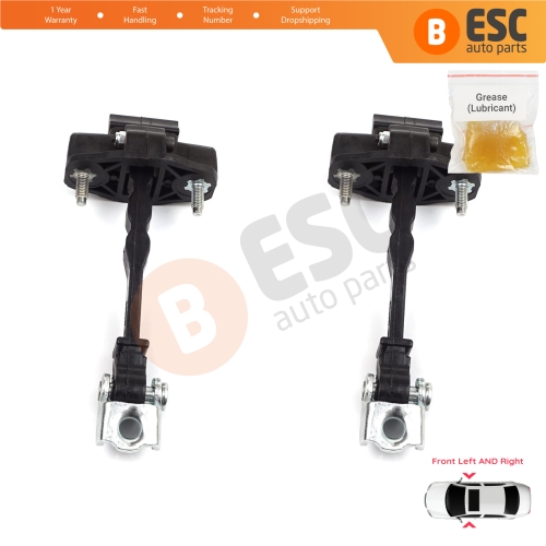 2 Pieces Front Door Hinge Stop Check Strap Limiter for Vauxhall Opel Grandland X	A18 P1UO 2017-On 3551468
