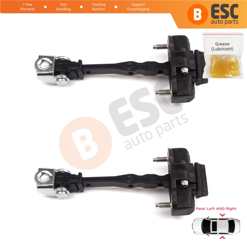 2 Pieces Rear Door Hinge Stop Check Strap Limiter for Vauxhall Opel Grandland X A18 P1UO 2017-On 3551472