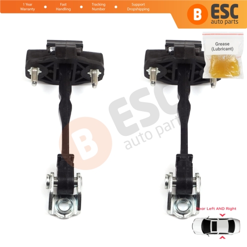 2 Pieces Rear Door Hinge Stop Check Strap Limiter for Vauxhall Opel Grandland X A18 P1UO 2017-On 3551472